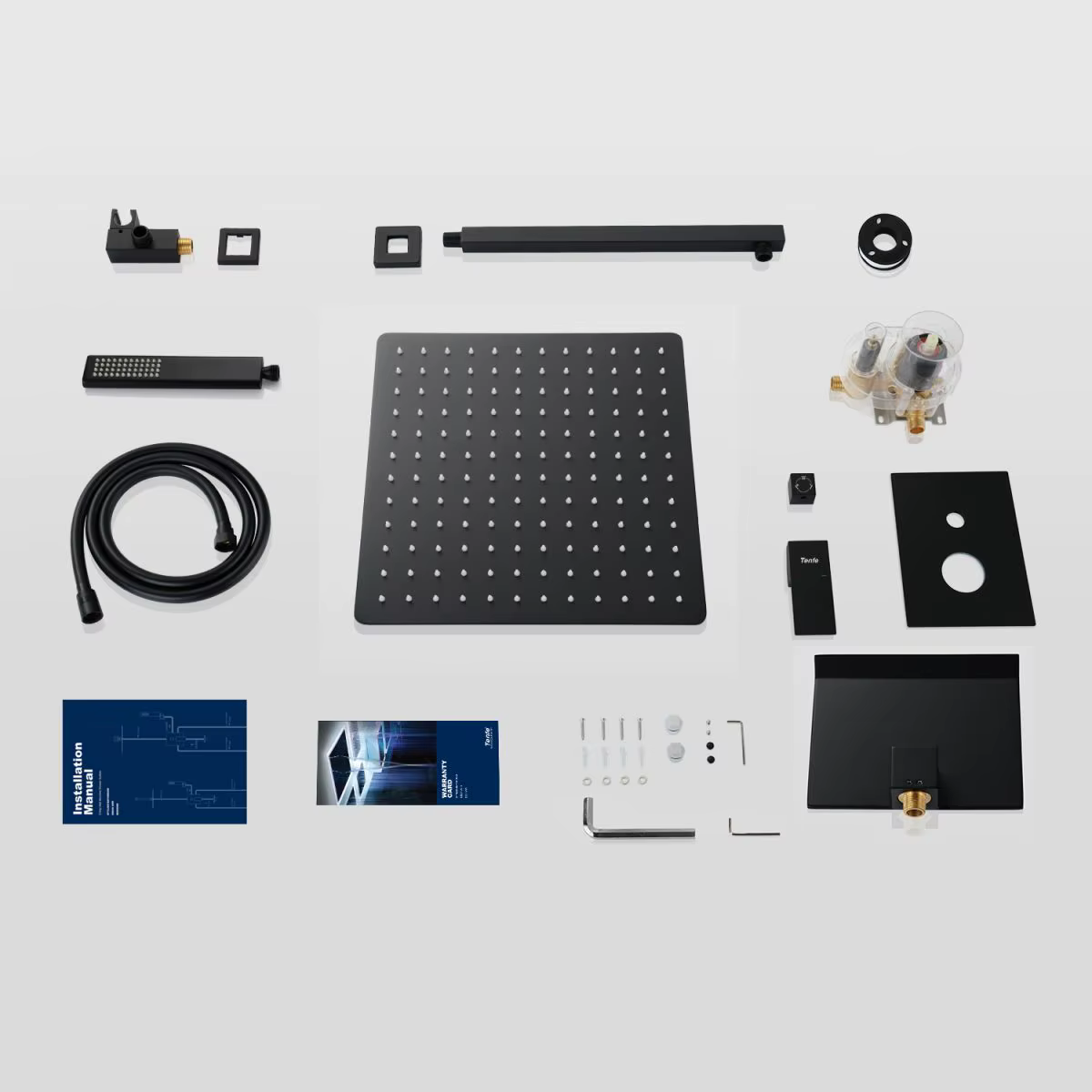 Componenti coordinati del sistema doccia nero opaco ELITE EDITION BSW1679
