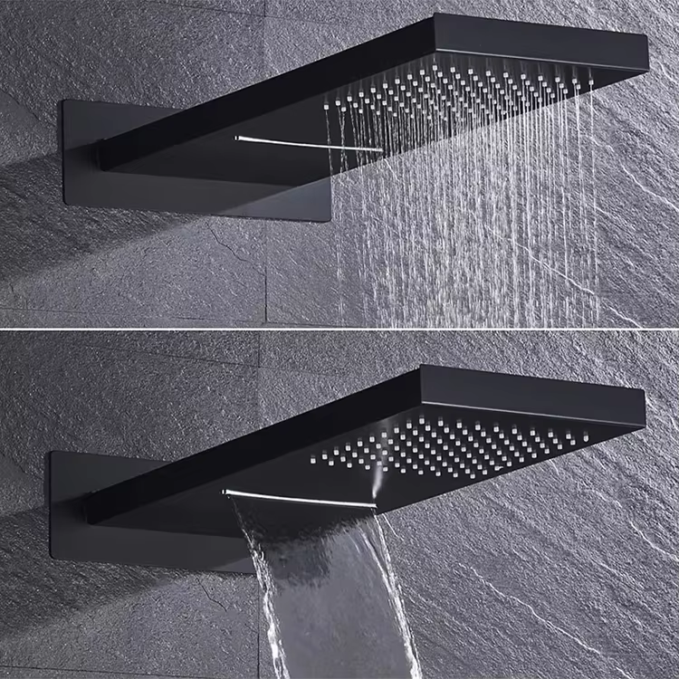 Soffione quadrato ELITE EDITION BSC1682 con uscita a cascata