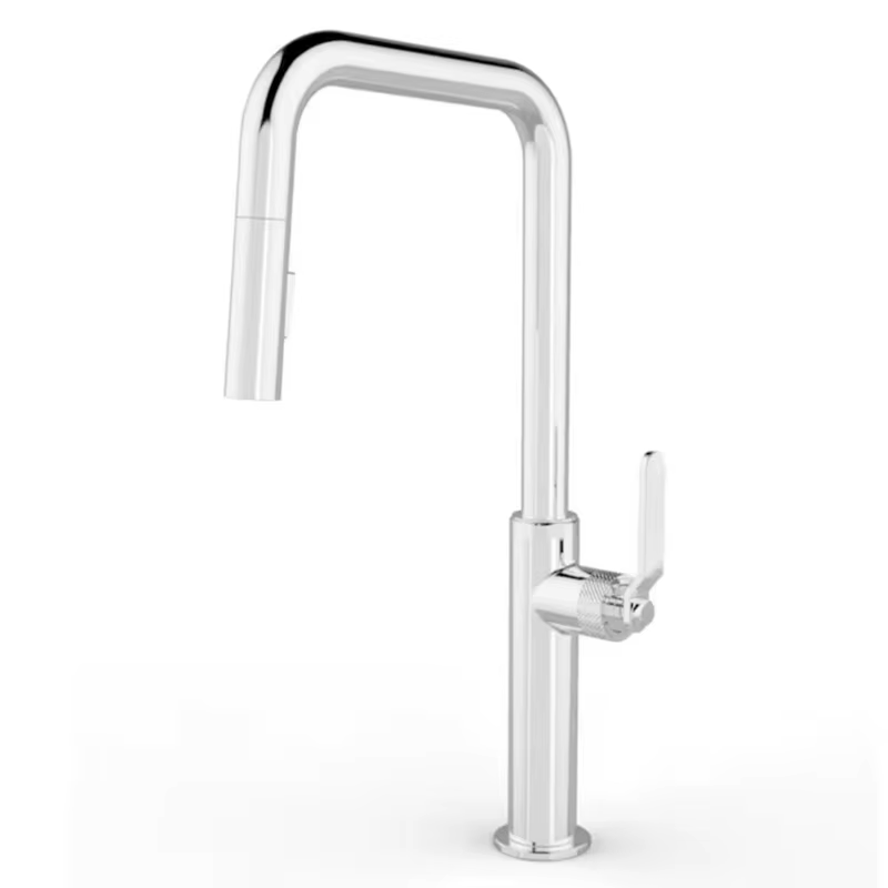 Rubinetto da cucina estraibile in acciaio inox 304 ELITE EDITION KF1692 cromato, vista frontale
