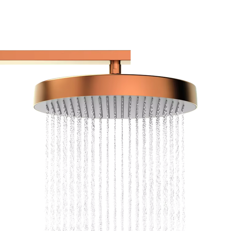 Dettaglio soffione tondo a pioggia ELITE EDITION BSW1727 oro rosa