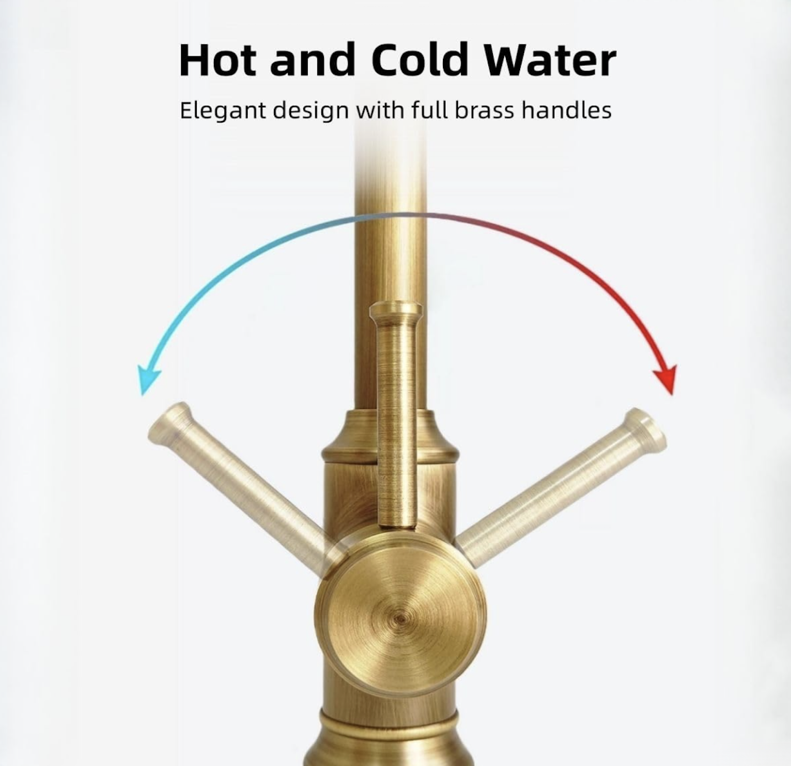 Comando del rubinetto AQ1829 da cucina o bagno per acqua calda e fredda