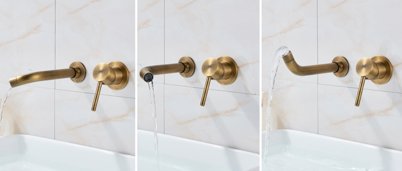 Funzioni del miscelatore lavabo da incasso ATP1808: tre posizioni della bocca