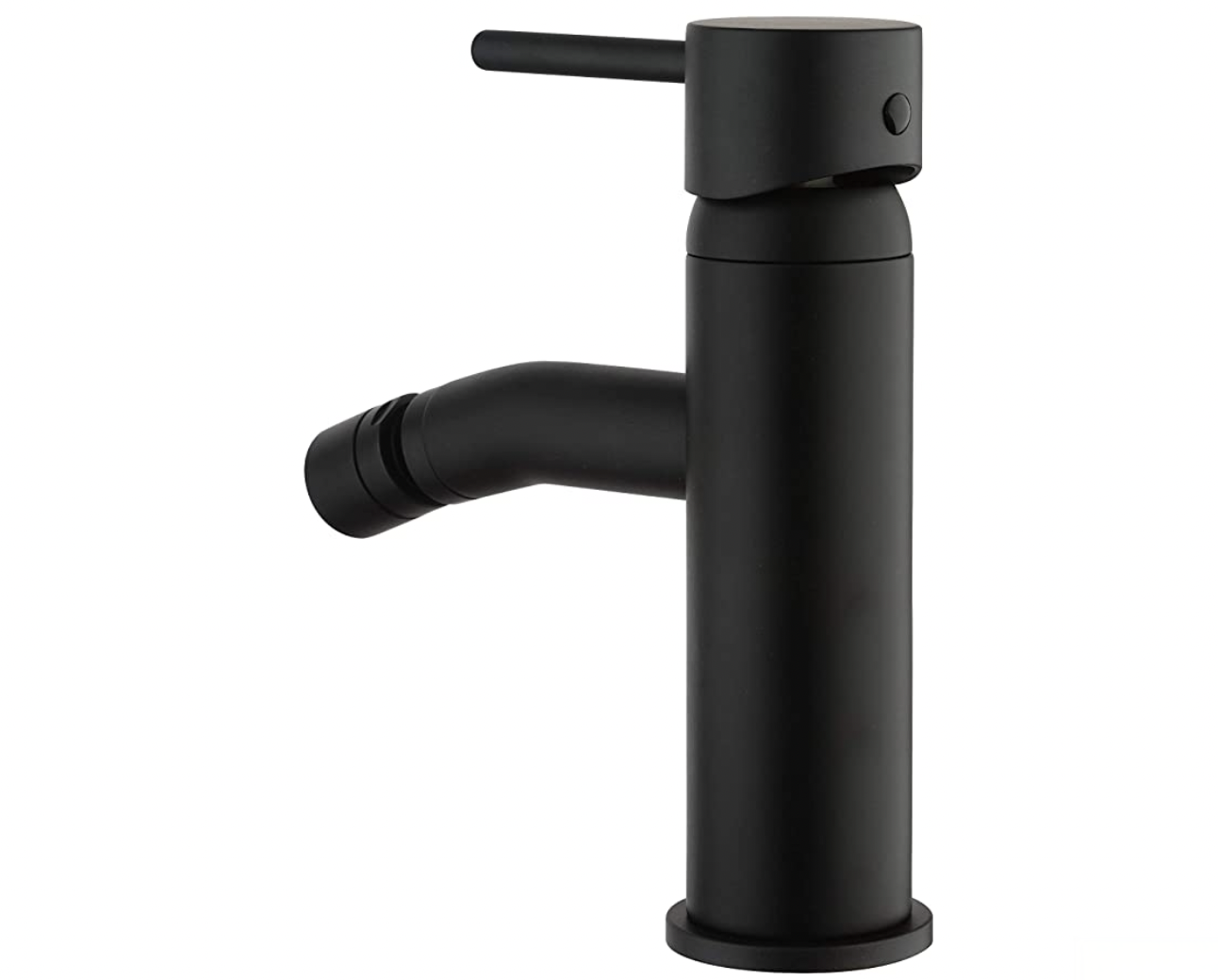 Rubinetto per bidet BB1402, vista laterale del corpo nero opaco