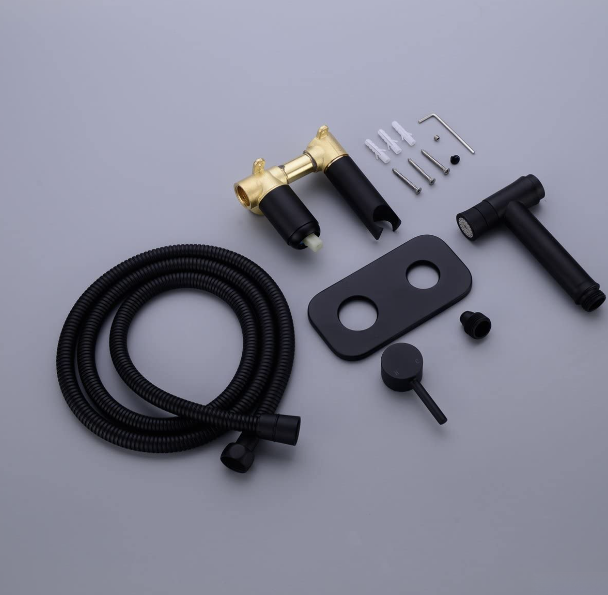 Miscelatore bidet da incasso BB1637 con doccetta, flessibile e kit di montaggio