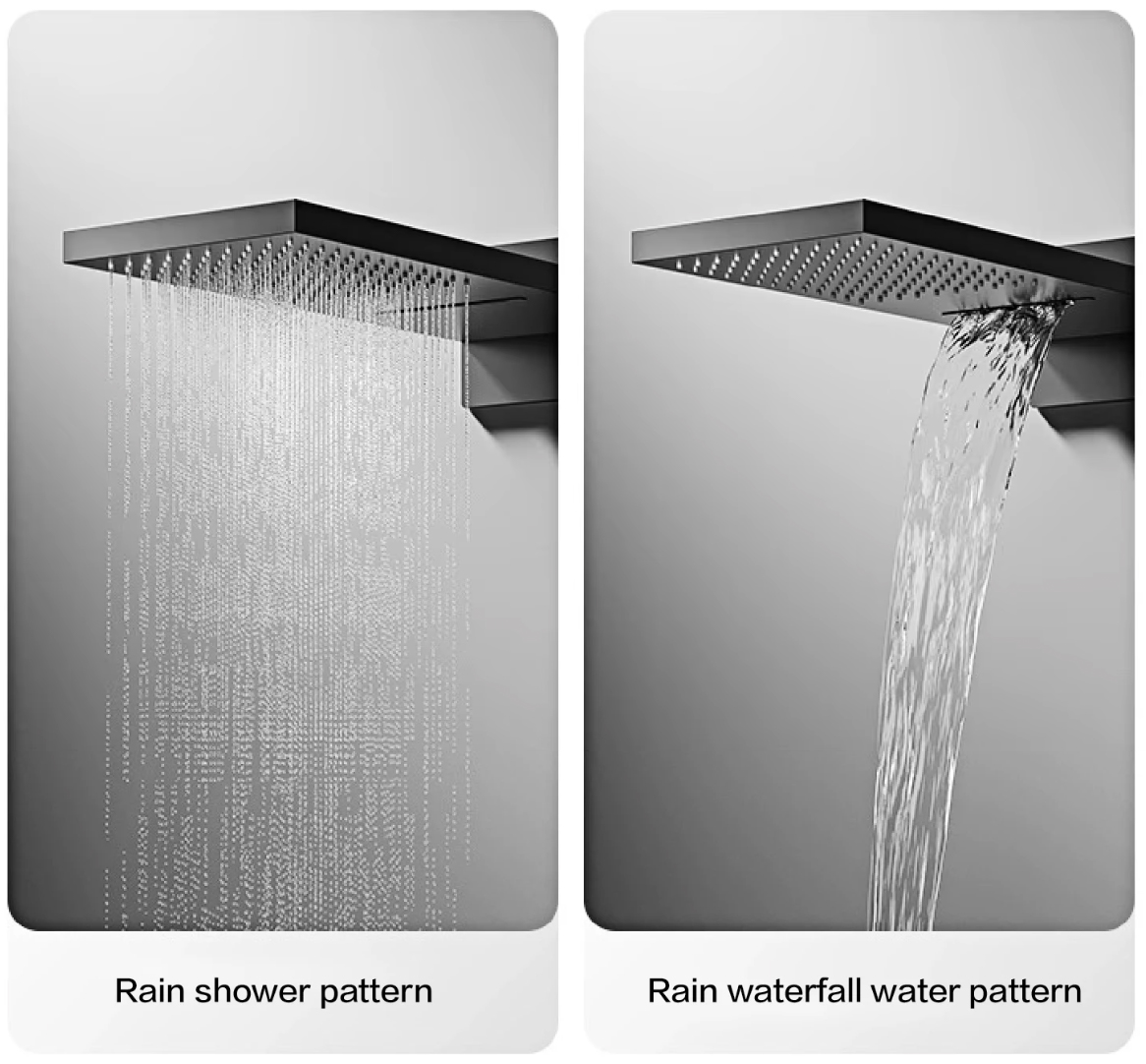 Sistema doccia BCS1050 con getto a pioggia e flusso a cascata