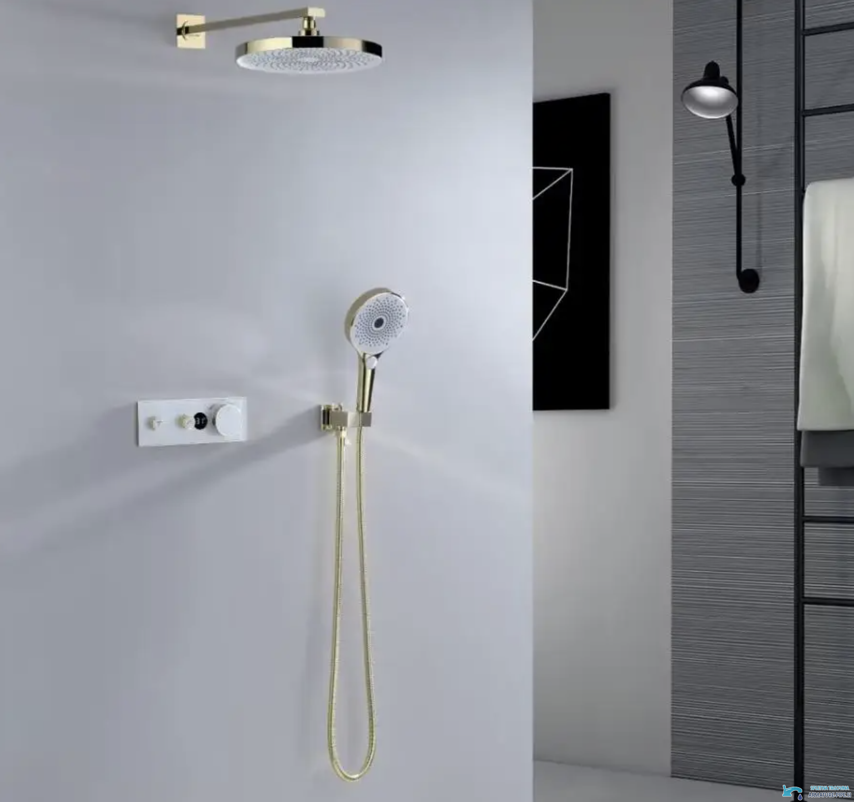 Luksuzni Termostatski Podometni Tus Sistem Elite Edition Bcs1603 Z Zaslonom Premium Linija 2