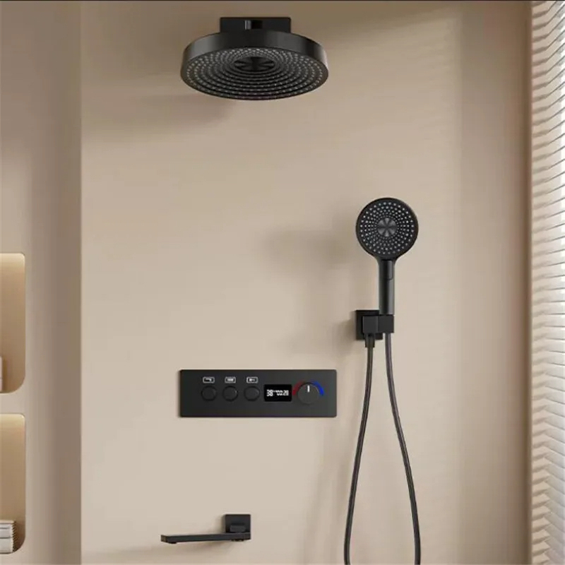 Set doccia termostatico ELITE EDITION BCS1698 in nero opaco