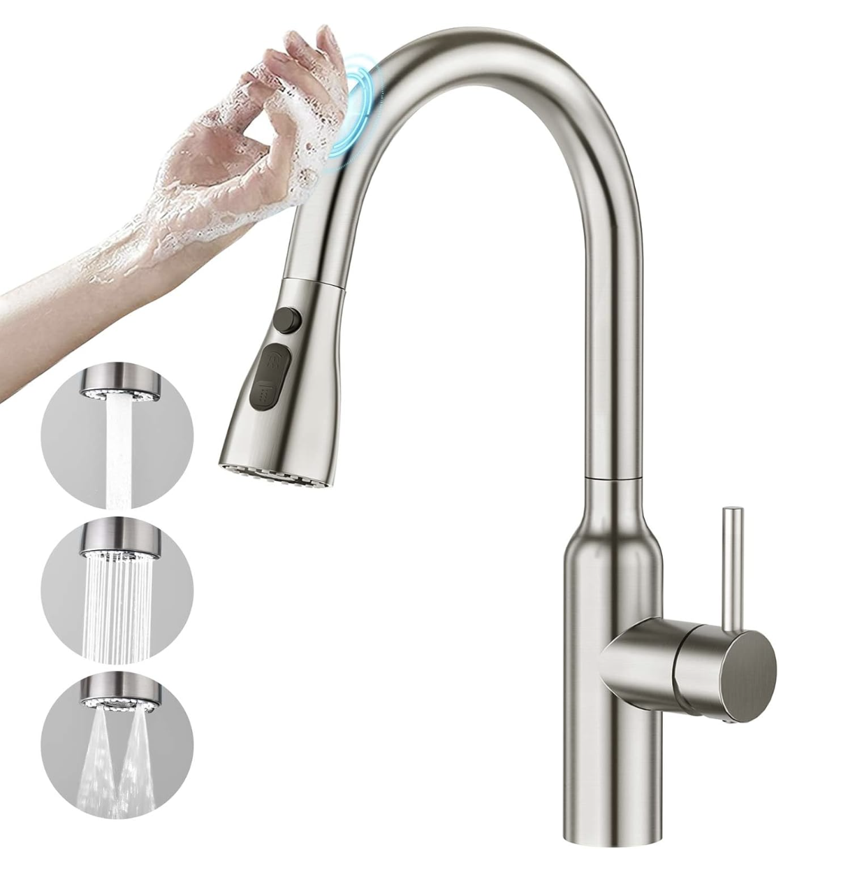 Miscelatore cucina con sensore BKS1299 in argento spazzolato