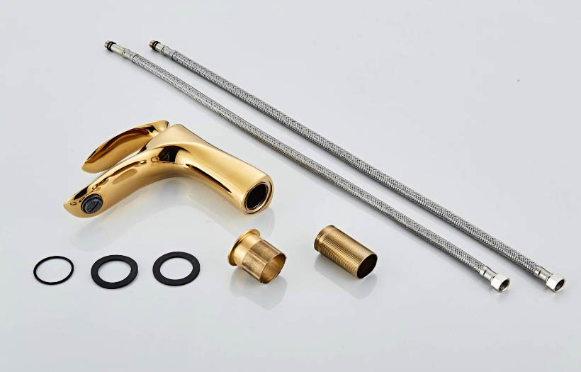 Miscelatore per lavabo BS1210 con flessibili, fissaggi e guarnizioni