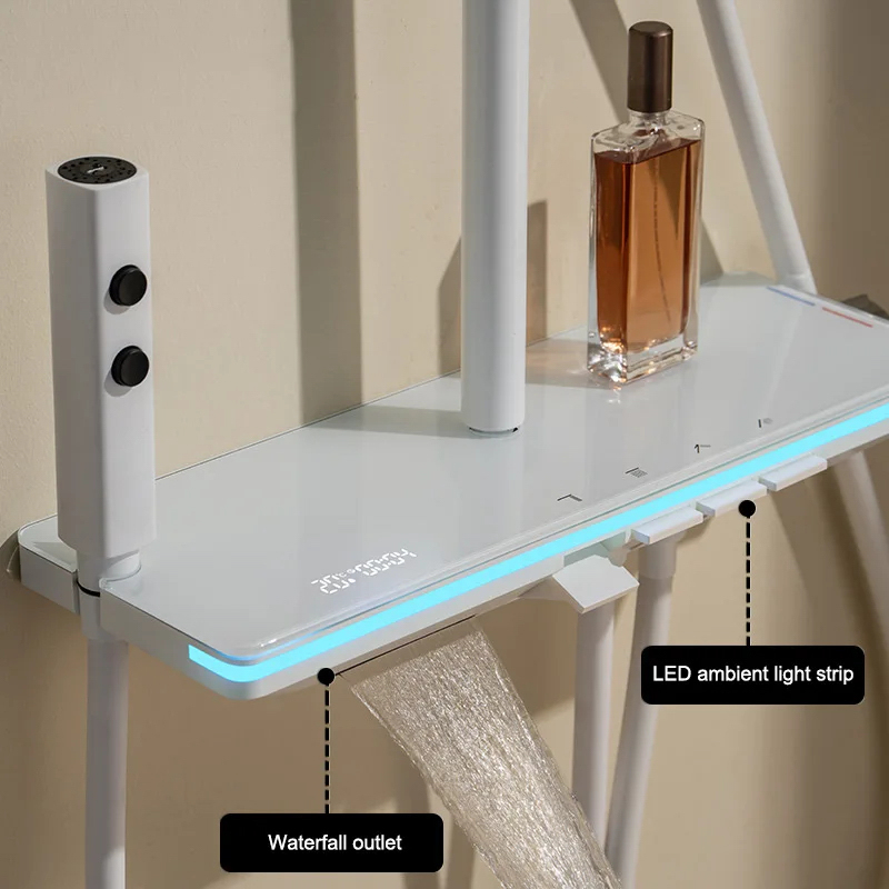 Pannello di comando del sistema doccia BSE1307 con display digitale e illuminazione LED