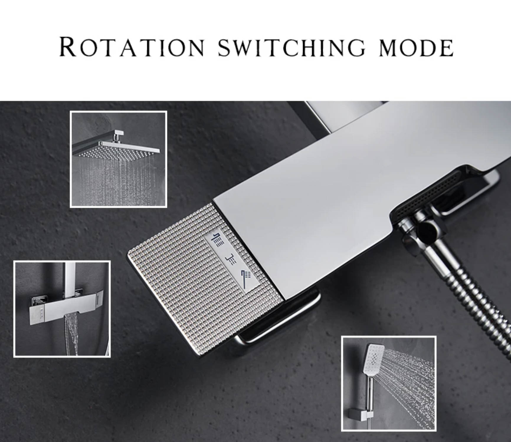 Sistema doccia esterno di lusso ELITE EDITION BSE1419 cromato