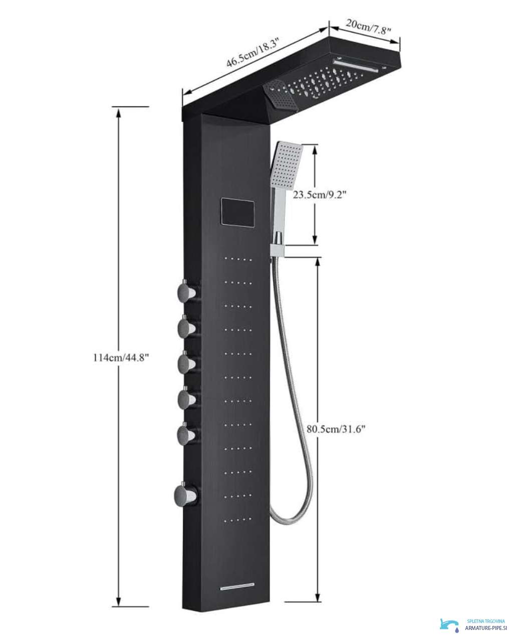 Luxury Shower Panel With Led Display Shower System Eyn Bsp2040 19