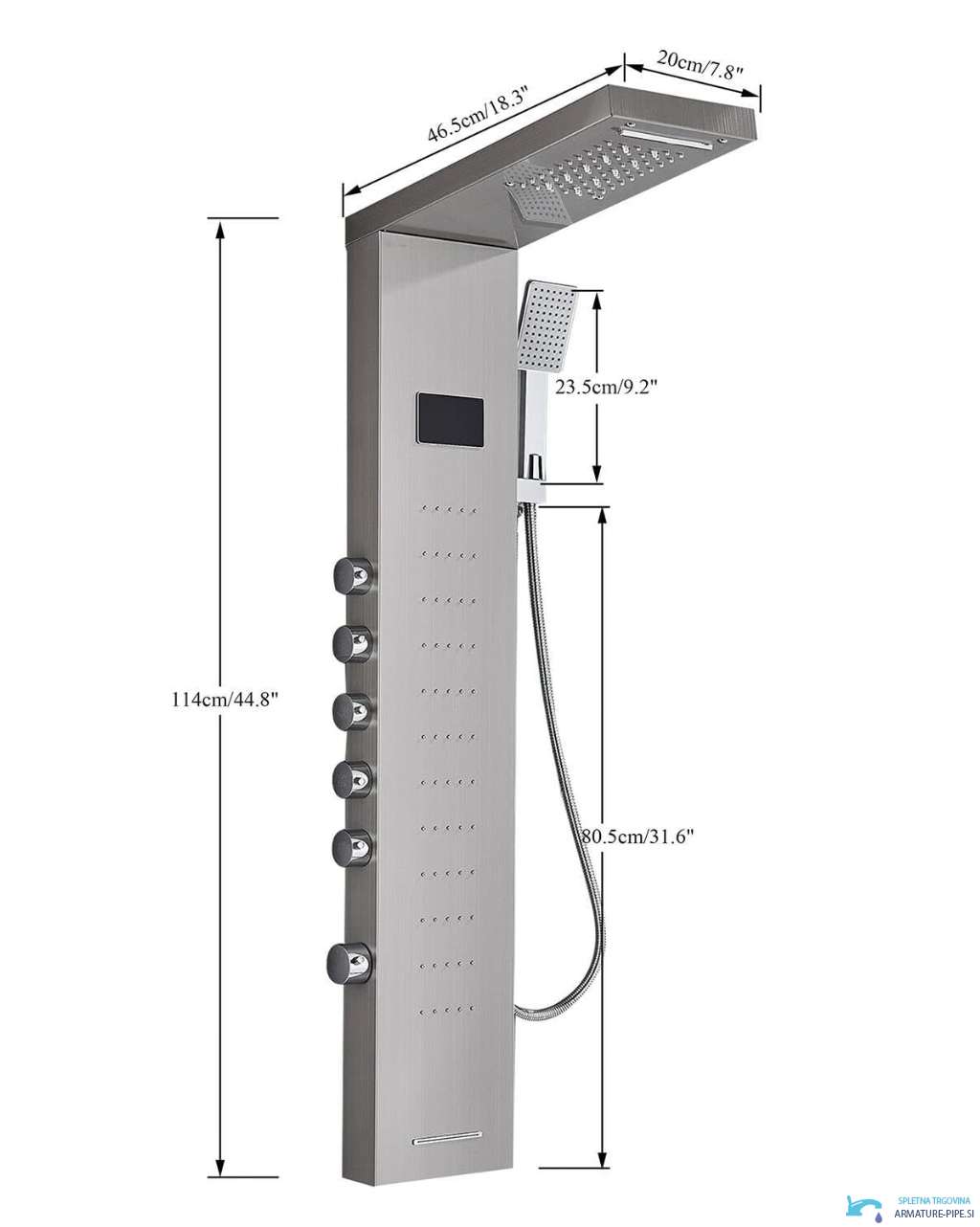 Luxury Shower Panel With Led Display Shower System Eyn Bsp2040 20