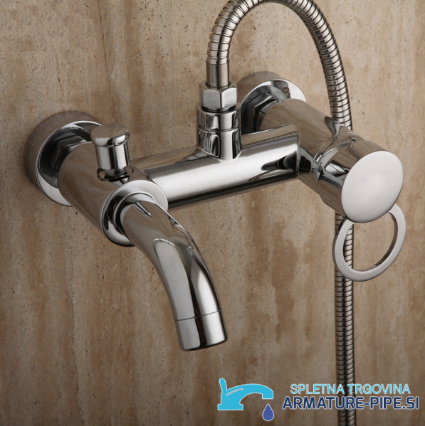 Miscelatore vasca a parete EYN SK2264 in cromo lucido