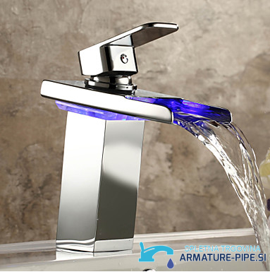 Rubinetto bagno LED EYN-MF97 in cromo lucido