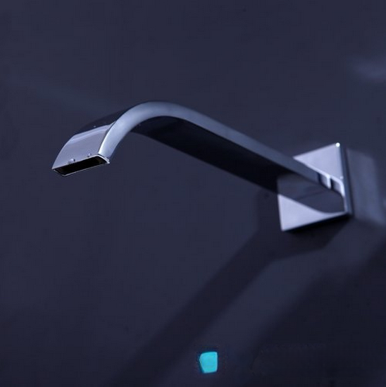 Miscelatore lavabo a parete EYN4301 con bocca curva, vista laterale