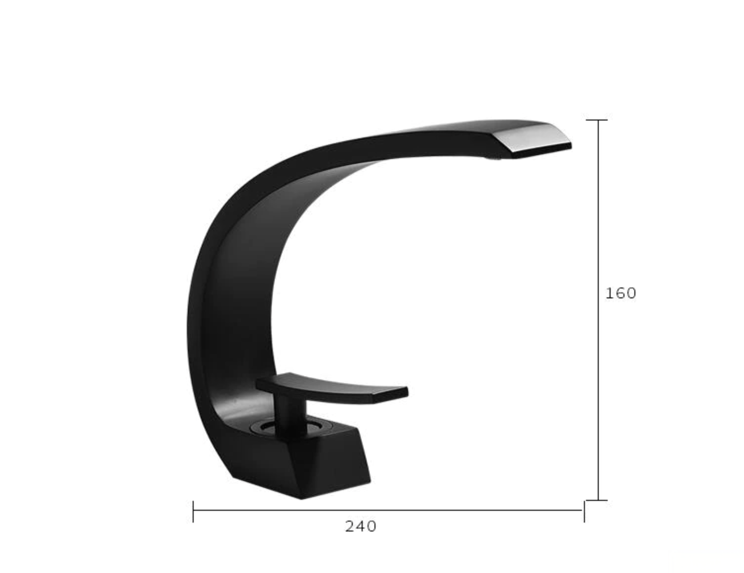 Miscelatore lavabo GB1424-zs ultramoderno in nero opaco