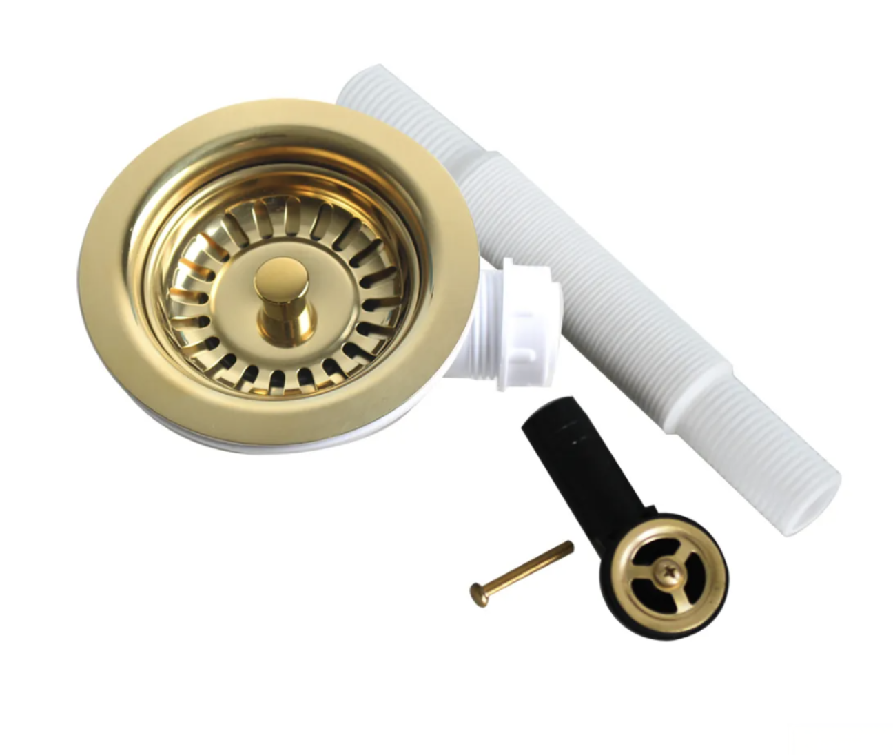 Piletta dorata per lavello da cucina EYN GBP1504 con finitura oro lucido