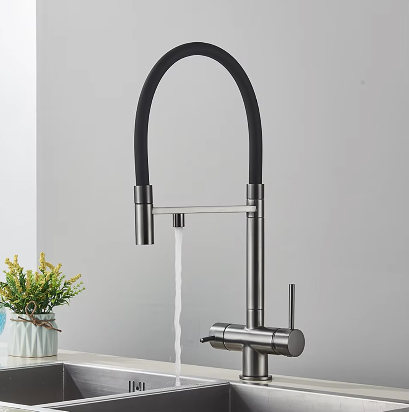 Miscelatore filtrante da cucina ELITE EDITION KA1643 in grigio grafite spazzolato