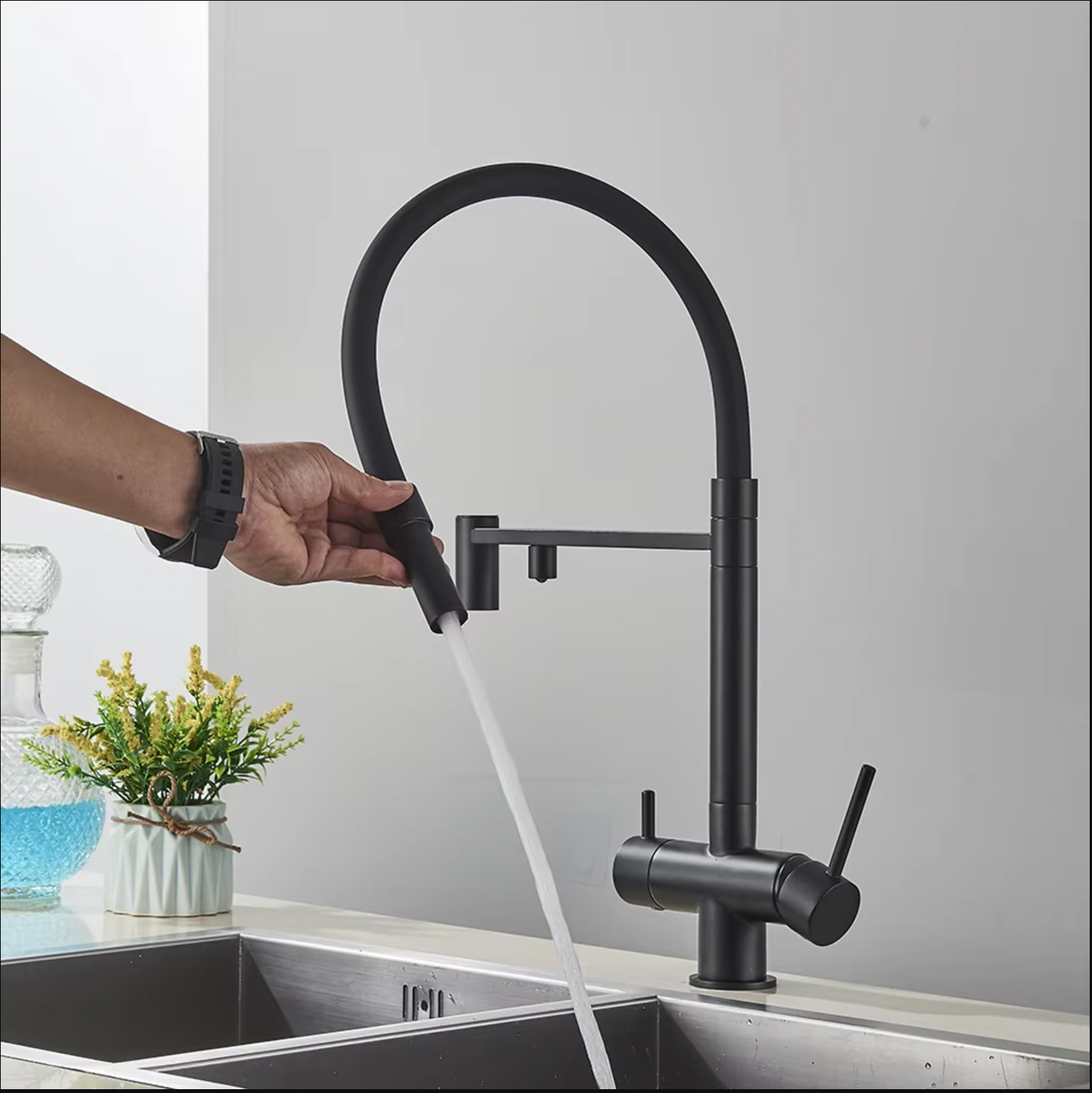 Miscelatore filtrante da cucina ELITE EDITION KA1643 nero opaco