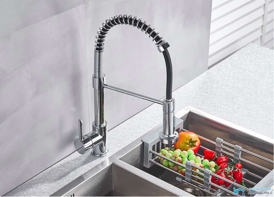 Crna Kuhinjska Armatura Kb1507 Izvlecna Pipa Za Kuhinjo V Crni Barvi 31