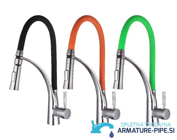 Varianti cromatiche del rubinetto da cucina KC46919 con doccetta flessibile