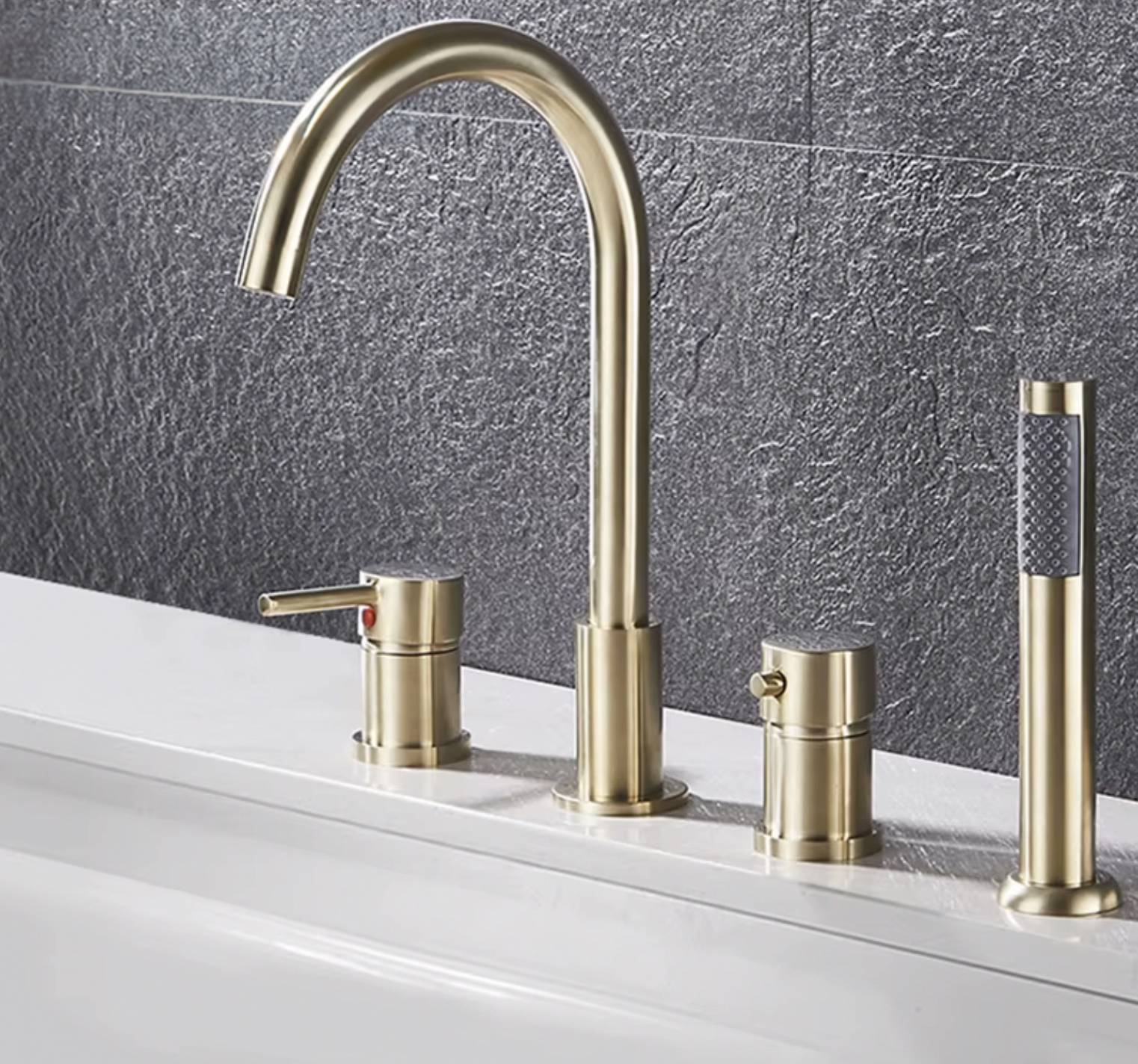 Rubinetteria vasca EY KM1834-bgx in oro spazzolato