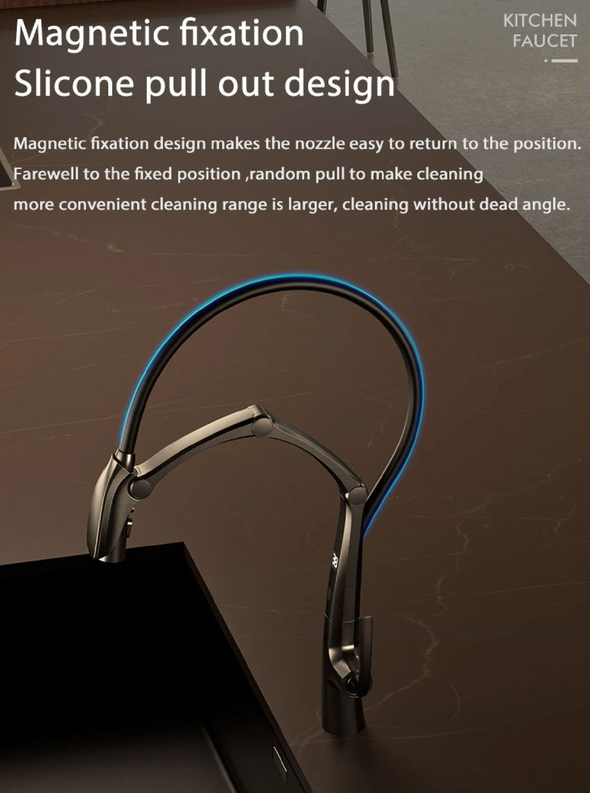 Doccetta estraibile del miscelatore KSS1899 con supporto magnetico