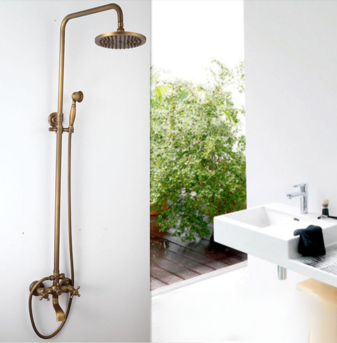 Sistema doccia vintage NSB76437 in bronzo anticato spazzolato