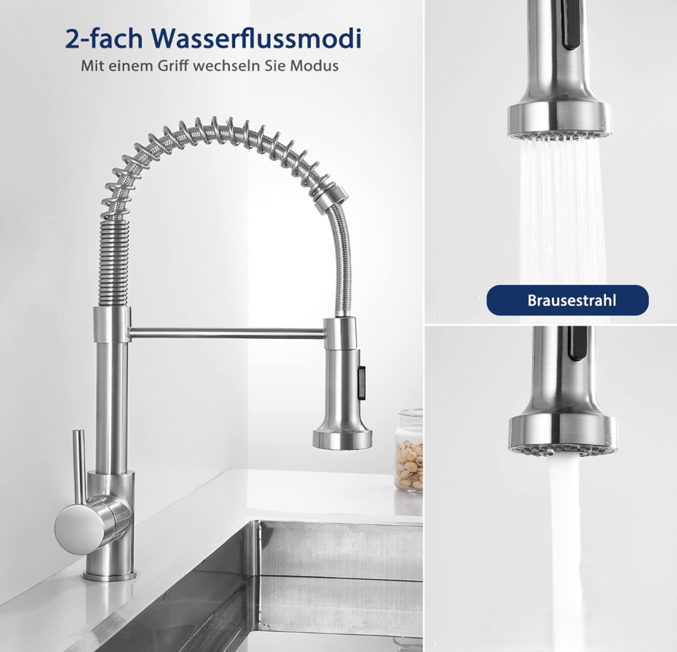 Specifiche del miscelatore EYN NT1614: getto doccia e getto aerato