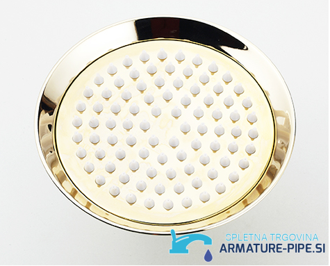 Pannello doccia «con diamante» NTG40422 in oro extra lucido