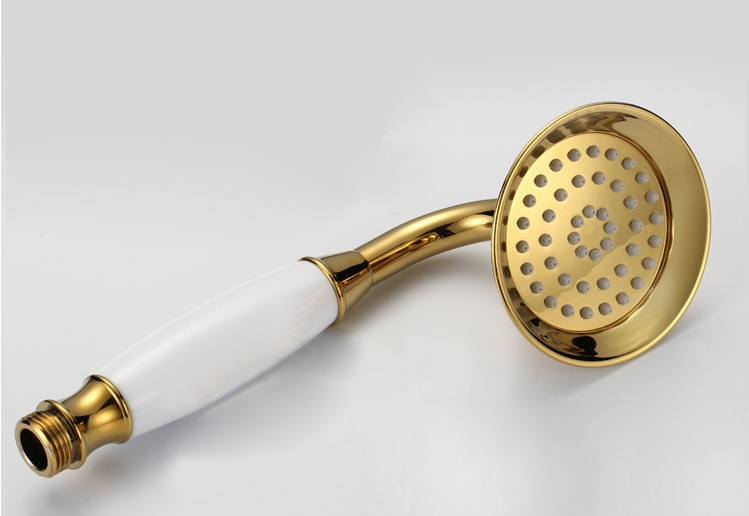 Pannello doccia NTG87262 con soffione a campana in oro lucidissimo