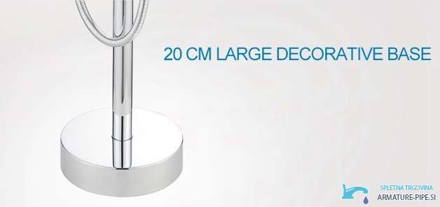 Specifica del rubinetto per vasca PK1237: base rotonda con diametro di 20 cm