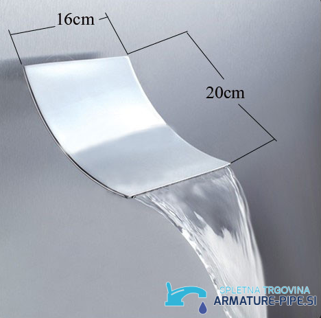 Sistema doccia da incasso PT61219 con funzione cascata in cromo lucido