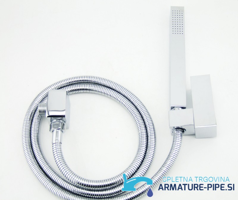 Sistema doccia da incasso EYN PTS50425 con doccetta e flessibile in cromo lucido