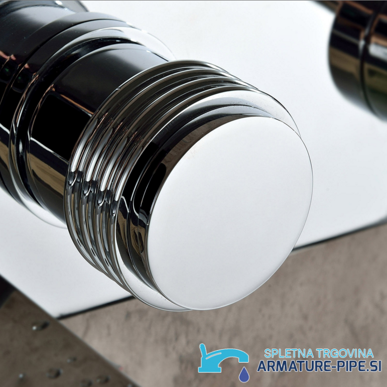 Rubinetto LED a parete per vasca con cascata SAK9671 cromato lucido