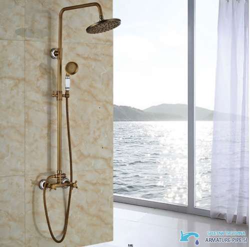 Sistema doccia esterno EYN TA1403 in bronzo anticato