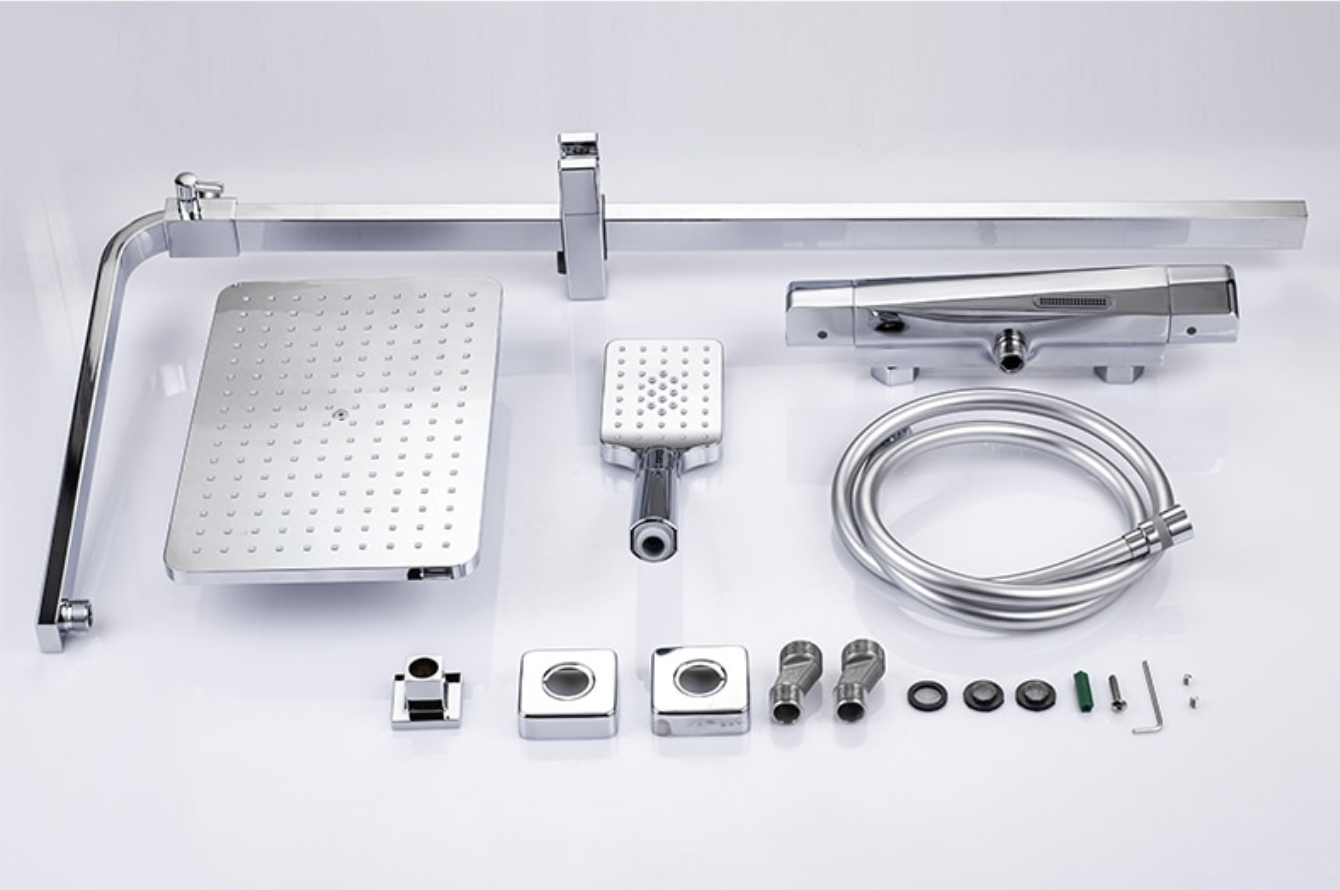Sistema doccia termostatico esterno EYN TB1751 con soffione e doccetta