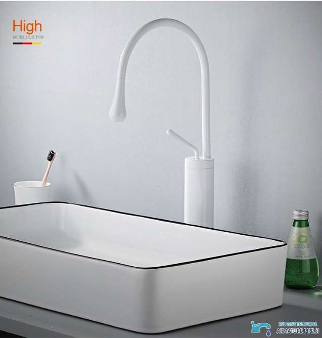 Rubinetto bagno VB1116P in bianco opaco