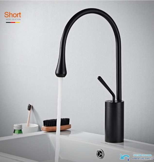 Rubinetto da lavabo EYN VB1116U in nero opaco
