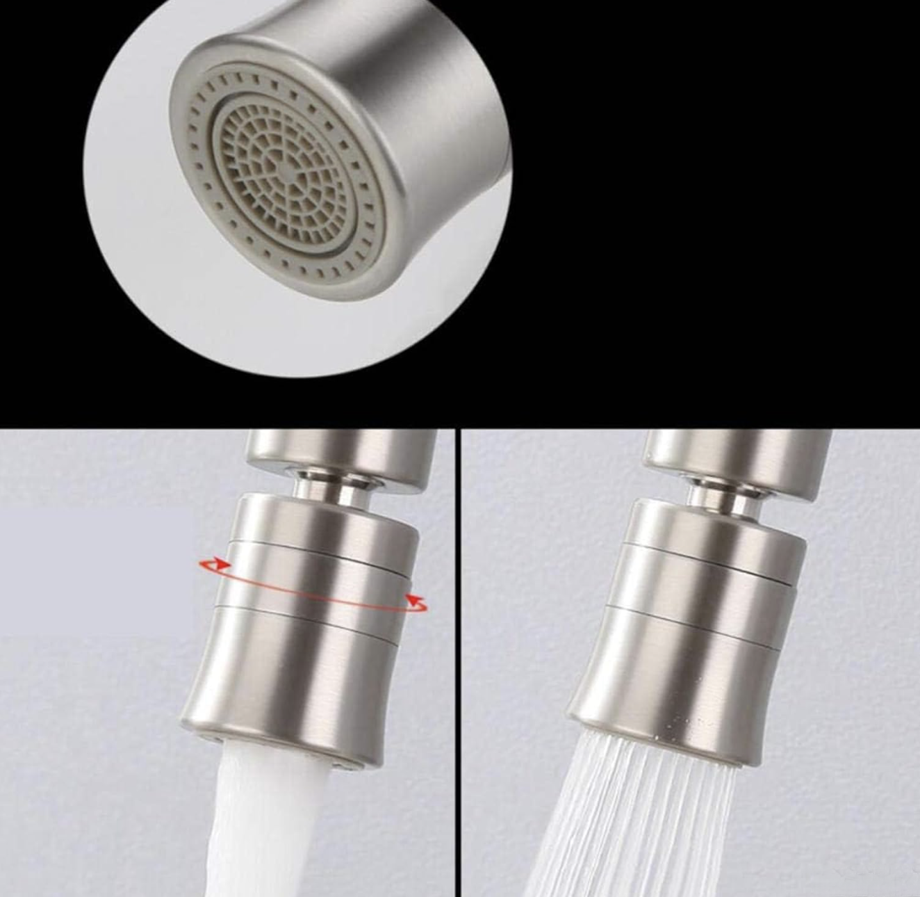 Miscelatore da cucina a parete EYN WK1211 in argento spazzolato