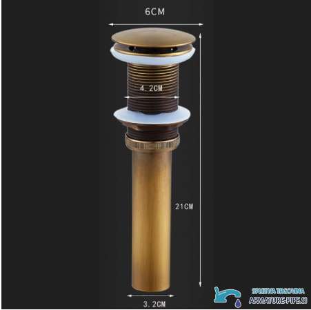 Set anticato EYN AK1424 woo-13073 con finitura ottone