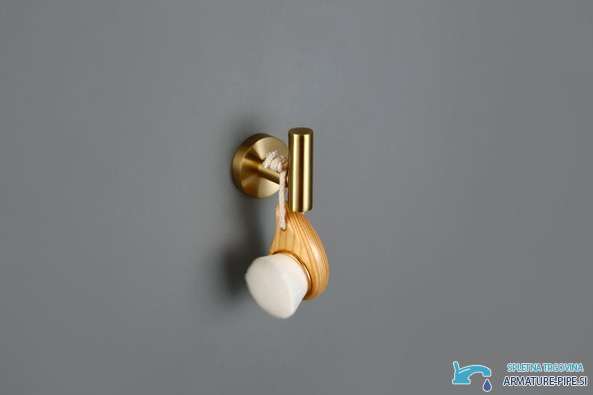 woo-15049 - accessorio bagno dorato, supporto da parete oro