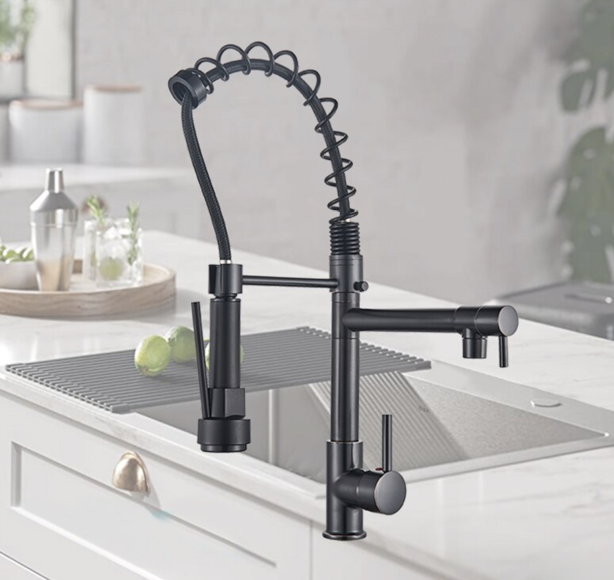 Miscelatore da cucina nero 0141b con finitura nera opaca