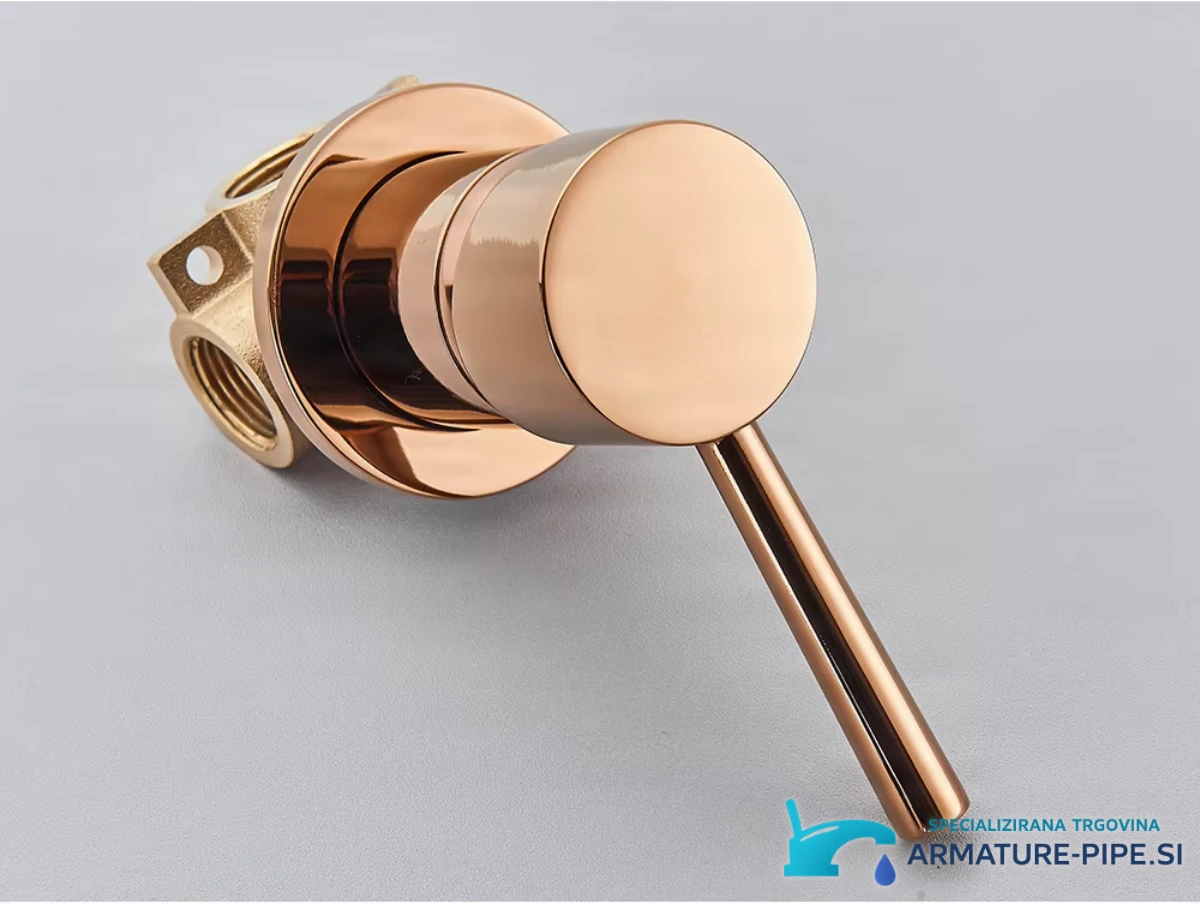 Gold Mixer Water Tap Shower Valve Bathroom Water Faucets Shower Splitter Valve Black Chrome Round Solid Brass Concealed