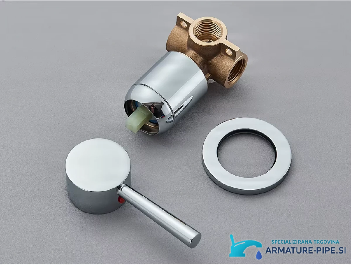 Gold Mixer Water Tap Shower Valve Bathroom Water Faucets Shower Splitter Valve Black Chrome Round Solid Brass Concealed