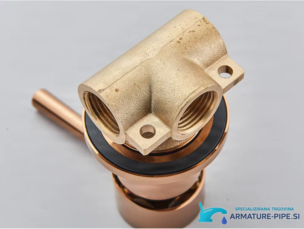 Gold Mixer Water Tap Shower Valve Bathroom Water Faucets Shower Splitter Valve Black Chrome Round Solid Brass Concealed
