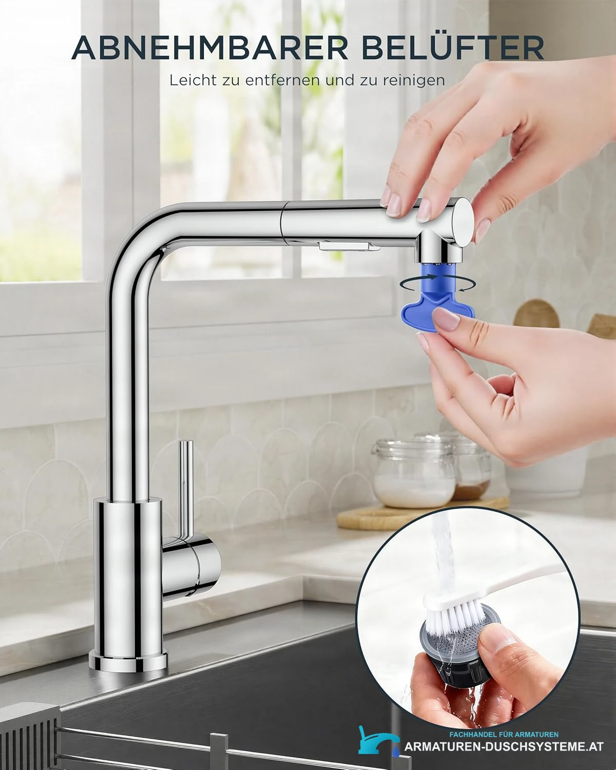 Low-Pressure Kitchen Tap, Single Lever Hot and Cold Water Tap, Tap with 3 Connections for Boilers, Suitable for Boilers and Under-Sink Boilers, Mat Zwart