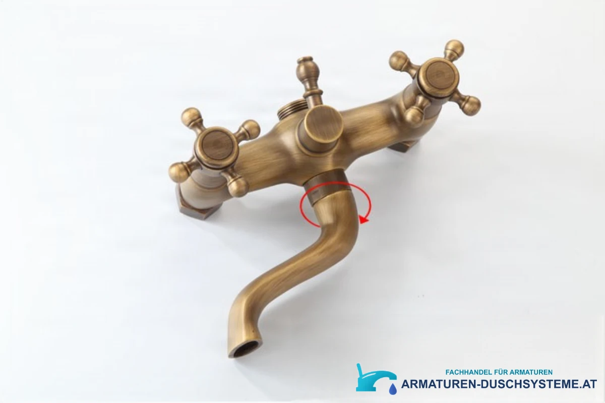 Duschsystem im Antikstil NSB76437 — Armatur mit schwenkbarem Auslauf