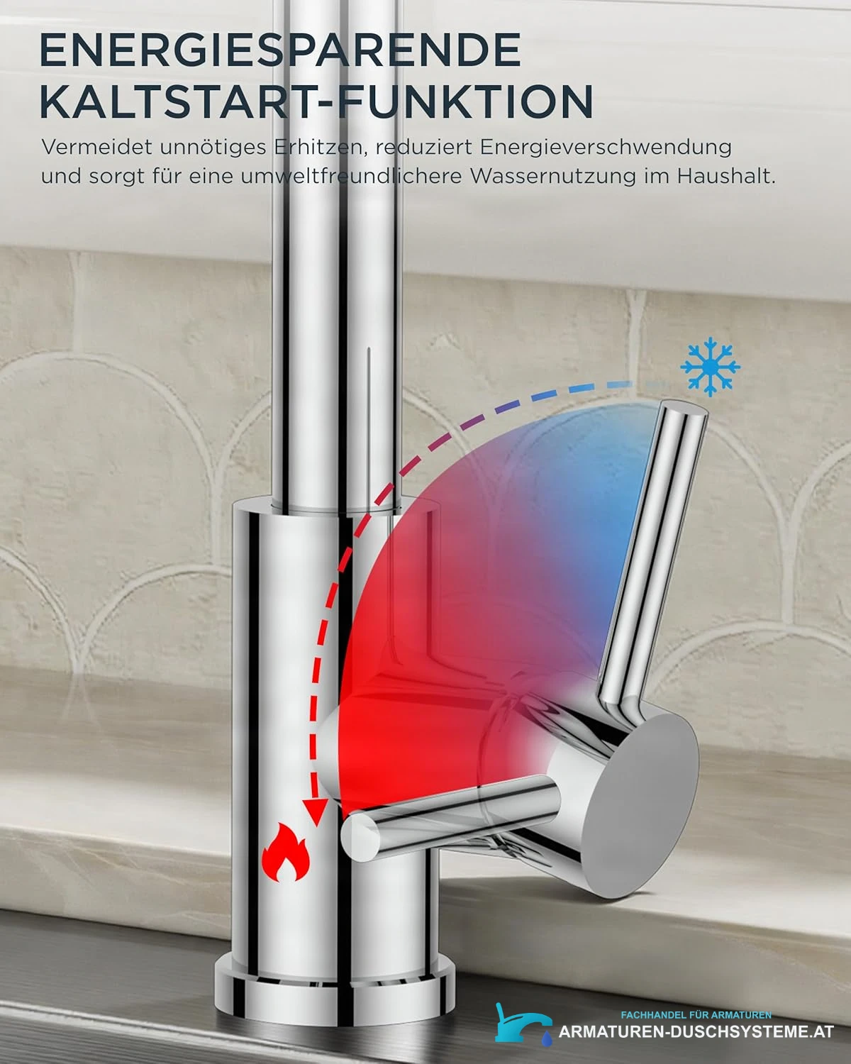 Low-Pressure Kitchen Tap, Single Lever Hot and Cold Water Tap, Tap with 3 Connections for Boilers, Suitable for Boilers and Under-Sink Boilers, Mat Zwart